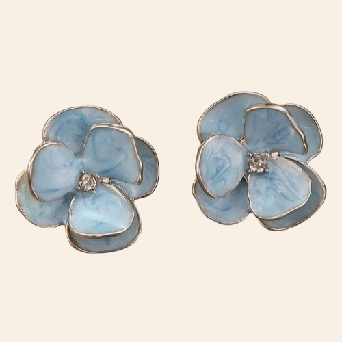 Brinco Florata Azul Pequeno - Feminino