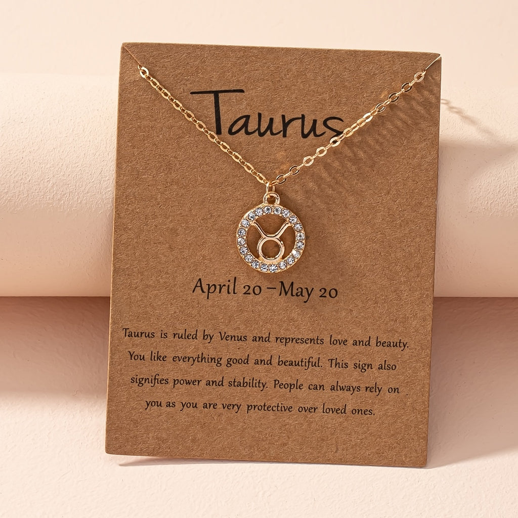 Colar com pingente das doze constelações do zodíaco