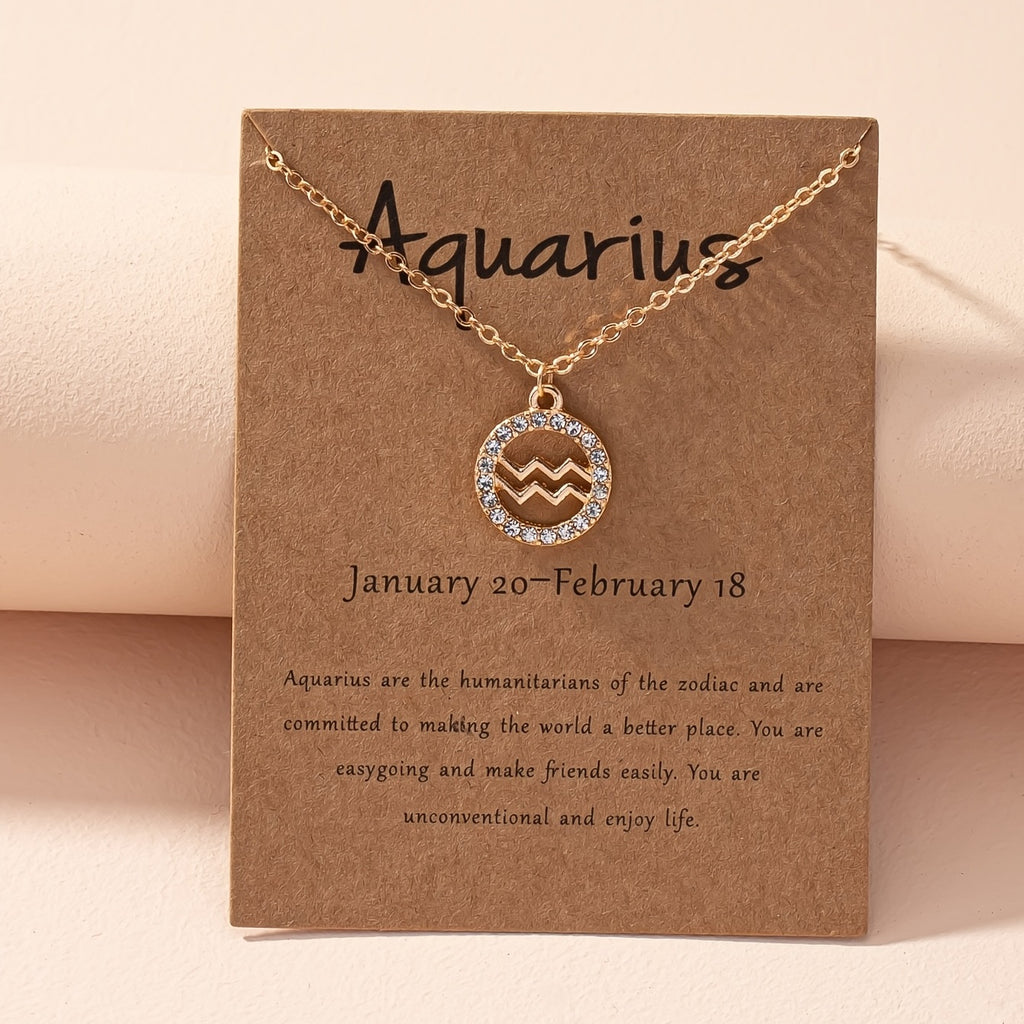 Colar com pingente das doze constelações do zodíaco