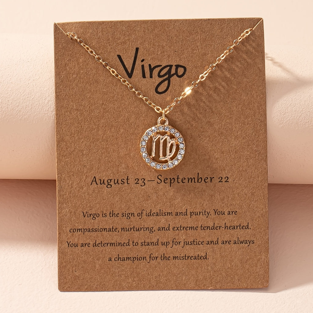 Colar com pingente das doze constelações do zodíaco