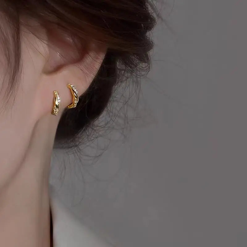 Brincos femininos de luxo em ouro puro 24k